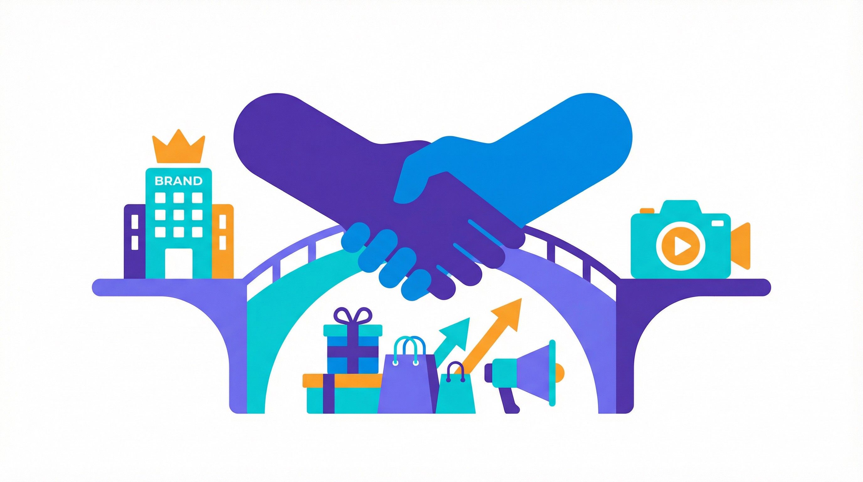 品牌合作概念插畫